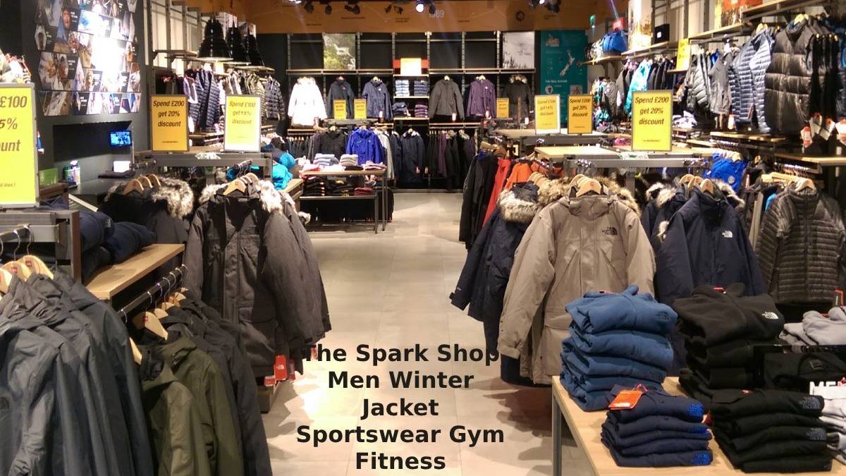 The Spark Shop Men Winter Jacket Sportswear Gym Fitness