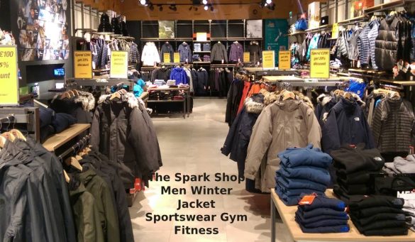 The Spark Shop Men Winter Jacket Sportswear Gym Fitness